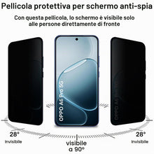 Carica l'immagine nel visualizzatore di Gallery, BCHKLAI Privacy Pellicola Protettiva per OPPO A6 Pro 5G/4G [2 Pezzi]