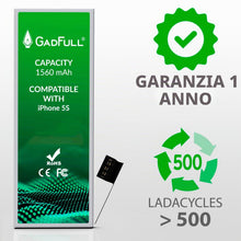 Carica l'immagine nel visualizzatore di Gallery, Batteria compatibile con iPhone 5S | 2026 Data di produzione | Manuale Profi Kit Set di Attrezzi | Batteria di ricambio 