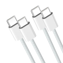 Carica l'immagine nel visualizzatore di Gallery, YISH 60W Cavo USB Type-C Ricarica Rapida - [2Pezzi-1M] Cavetto USB C Cavo Type C to Type C PD 3.0 Nylon Intrecciato Filo