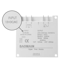 Carica l'immagine nel visualizzatore di Gallery, BAOMAIN CN101A Timer Digitale Settimanale LCD 12 V AC/DC 16 A, 17 Programmi