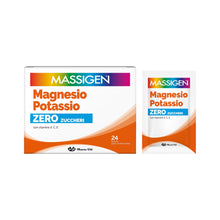 Carica l'immagine nel visualizzatore di Gallery, Massigen - Magnesio e Potassio Zero Zuccheri, Gusto Arancia Rossa, Integratore a Ridotto Contenuto Calorico con Sali Min