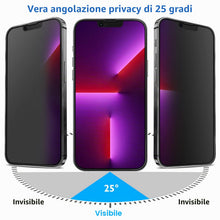 Carica l'immagine nel visualizzatore di Gallery, Mothca Vetro Temperato Privacy Opaco per iPhone 13/13 Pro/ 14/ 16e/ 17e, Full Coverage Incisione Nanostrutturata, Anti-I