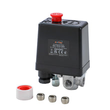 Carica l'immagine nel visualizzatore di Gallery, ORAZIO Interruttore di Controllo della Pressione del Compressore d'Aria G1/4" 220V 16A 3 Porte Monofase per Valvola di C