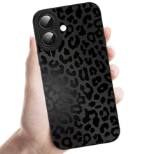 Carica l'immagine nel visualizzatore di Gallery, Coalbooliy Custodia Per iPhone 16 6,1'', Cellulare Nero Silicone Morbido Cover per telefono Aesthetic Modello Leopardato