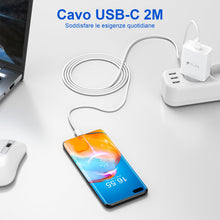 Carica l'immagine nel visualizzatore di Gallery, Caricabatterie rapido USB-C 18W per Samsung Galaxy A15 A14 A13 A12 A04S A05S A35 A25 S21 S20 S10 S9, Compatibile con Xia