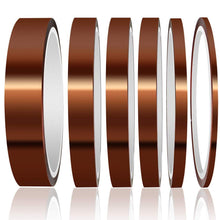 Carica l'immagine nel visualizzatore di Gallery, Gebildet 6 pezzi Polyimide Nastro Resistenti ad Alta Temperatura con Adesivo in Silicone, Kapton Nastro per Mascheratura