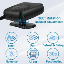 Carica l'immagine nel visualizzatore di Gallery, Leaflai Riscaldamento auto da 12 V, 150 W, portatile, anti-appannamento, set di sbrinamento per auto, da collegare all'a