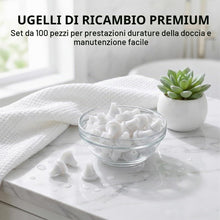 Carica l'immagine nel visualizzatore di Gallery, 100 Pezzi Ugelli in Silicone per Soffione Doccia, Ricambi Universali per Riparazione Soffione in Acciaio Inox, per Foro 