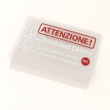 Carica l'immagine nel visualizzatore di Gallery, StampaGenerale® - 4 Adesivi Antifurto Auto Dashboard Camera in PVC (8x4 Cm) Sticker Deterrente Visivo Resistente e Facil