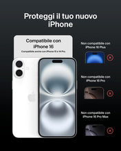 Carica l'immagine nel visualizzatore di Gallery, Belkin ScreenForce UltraGlass 2 Pellicola Vetro per iPhone 16, antigraffio, con durezza di 9H, include un supporto di al