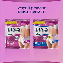 Carica l'immagine nel visualizzatore di Gallery, Lines Specialist Pants Lady Discreet, Mutande Assorbenti per Incontinenza Donna, Vita Bassa, Femminili e Discreti, Zero 