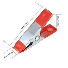 Carica l'immagine nel visualizzatore di Gallery, Morsetti a Molla in Metallo, Clip a Molla, Mollette Pinzette Modellismo per Telone, Campeggio, Lavorazione Legno, Strume