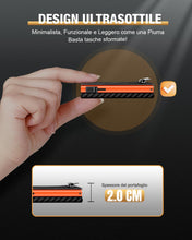Carica l'immagine nel visualizzatore di Gallery, Portafoglio uomo slim dwnkove RFID con portacarte pop-up, nero/arancione