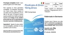 Carica l'immagine nel visualizzatore di Gallery, Vitamintrend Zinco ad alto dosaggio 15 mg da picolinato di zinco, 180 compresse, facili da deglutire, integratore alimen