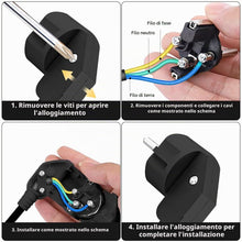 Carica l'immagine nel visualizzatore di Gallery, AXFEE 2 Pezzi Spina Europea, Spina Schuko Angolare, 16A 250V- Nero