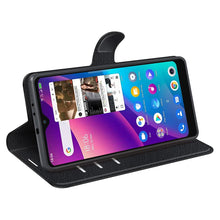 Carica l'immagine nel visualizzatore di Gallery, Cover per TCL 30 SE/TCL 305/306, Custodia Portafoglio Cover a Libro in Pelle Flip Case con Silicone Bumper, Fibbia Magne