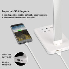 Carica l'immagine nel visualizzatore di Gallery, oxylops Lampada da Scrivania LED Protezione Degli Occhi, lampada Touch Control Pieghevole per cameretta,ufficio, con por