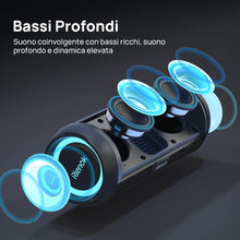 Carica l'immagine nel visualizzatore di Gallery, RIENOK Cassa Bluetooth Potente Portatile 30W Impermeabile Bassi Potenti