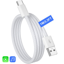 Carica l'immagine nel visualizzatore di Gallery, Cavo intrecciato per Carplay 1M per iPhone 17 Pro 17e 16 16e 15 18 Pro Max