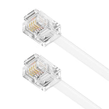 Carica l'immagine nel visualizzatore di Gallery, deleyCON 6m Linea Telefonica - RJ11 Cavo Modulare 6P4C Western - 2x Connettore RJ11 con Flat per Presa Telefono Modem Ro