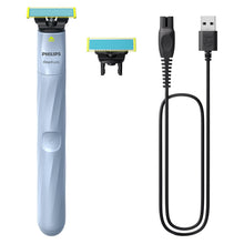 Carica l'immagine nel visualizzatore di Gallery, Philips OneBlade First Shave Autentico Sistema di rasatura elettrico ibrido per ragazzi, modello QP1324/30