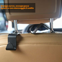Carica l'immagine nel visualizzatore di Gallery, URAQT 6 Pezzi Ganci Poggiatesta Auto, Ganci Auto Sedile, Gancis Organizzatore Conservazione per Sedile Posteriore Univer