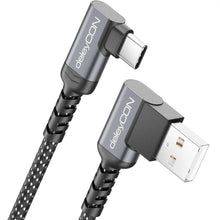 Carica l'immagine nel visualizzatore di Gallery, deleyCON 0,5m Cavo USB C Corto 2x Angolato 90° USB-A a USB-C Cavo di Ricarica e Dati per iPhone 17 16 15 Pro Max Air Gal