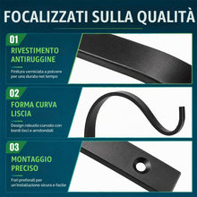 Carica l'immagine nel visualizzatore di Gallery, Ganci da Parete per Esterni, Confezione da 4, in Ferro Battuto Robusto, Supporto per Fioriere Sospese e Lanterne, Ideale