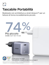Carica l'immagine nel visualizzatore di Gallery, UGREEN Nexode Air 65W Caricatore USB C con Cable USB C (Grigio)