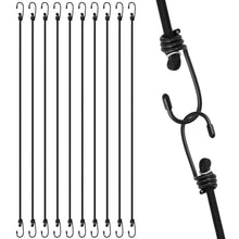Carica l'immagine nel visualizzatore di Gallery, QWORK® 10 Pezzi 100 cm Corde Elastiche con Ganci, Elastico con Gancio Multiuso per Bagagli, Campeggio