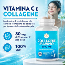 Carica l'immagine nel visualizzatore di Gallery, Collagene Marino con Acido Ialuronico 300Cpr 3000mg