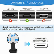 Carica l'immagine nel visualizzatore di Gallery, AXFEE 6 Pezzi Tappi Antipolvere, Tappi Antipolvere USB C con Adesivo Rimovibile e Perno, Adatto per Smartphone e Modelli