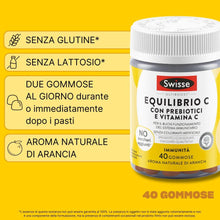 Carica l'immagine nel visualizzatore di Gallery, SWISSE Ultiboost Equilibrio C Gommose - Vitamina C per Supporto Sistema Immunitario Adulti, Integratori con Prebiotici p