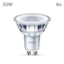 Carica l'immagine nel visualizzatore di Gallery, Philips Faretto LED GU10, Confezione da 6
