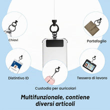 Carica l'immagine nel visualizzatore di Gallery, MoKo Laccetto Antifurto per Telefono con Cavo in Acciaio, Retrattile e Bloccabile, Cinturino Anti Caduta con Tether Tab