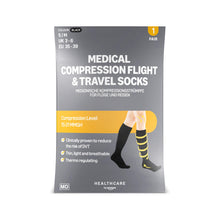 Carica l'immagine nel visualizzatore di Gallery, Healthcare by Amazon Calze a compressione graduata adatte per Viaggi, Aereo, Sport, Taglia S-M, 1 Paio