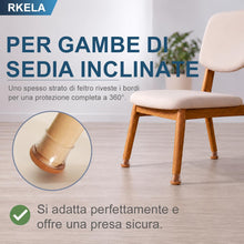 Carica l'immagine nel visualizzatore di Gallery, Gommini per Sedie Rotondi 16 pezzi Con feltrini aggiornato ispessito