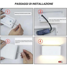 Carica l'immagine nel visualizzatore di Gallery, Voltix 12W Applique da Parete LED Moderna per Esterni e Interni, Lampada da Muro in Alluminio Impermeabile IP65, Luce pe