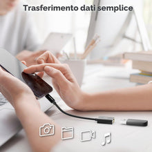 Carica l'immagine nel visualizzatore di Gallery, deleyCON 10cm OTG USB‑C a USB‑A (1 Pezzo) - Da Connettore USB‑C Maschio a Porta USB‑A Femmina - Compatibile con iPhone 1