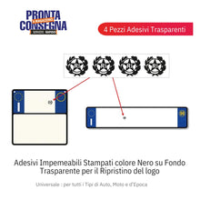Carica l'immagine nel visualizzatore di Gallery, StampaGenerale® - 4 Pz Bollino Adesivo per Targa Auto e Moto con Stemma Logo RI in PVC Resistente e Impermeabile Facile 