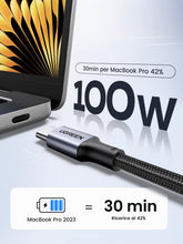 Carica l'immagine nel visualizzatore di Gallery, UGREEN 2 Pezzi Cavo USB C 100W 20V 5A Ricarica Rapida in Nylon (2M)