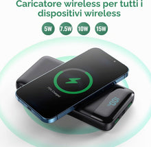 Carica l'immagine nel visualizzatore di Gallery, Power Bank Wireless Ricarica Rapida 26800 mAh, Power Bank 25W PD3.0 + QC4.0, 15W Wireless Caricatore Portatile Powerbank