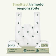 Carica l'immagine nel visualizzatore di Gallery, Eco by Naty Sacchetti ecologici usa e getta - Sacchetti per pannolini per bambini, 100% compostabili e biodegradabili (c