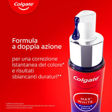 Carica l'immagine nel visualizzatore di Gallery, Colgate Max White Purple Serum 40ml, Booster Sbiancante Denti istantaneo, Sbianca istantaneamente, Formula a doppia azio