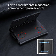 Carica l'immagine nel visualizzatore di Gallery, Portafoglio Magnetico per Telefono in Pelle Elegante Porta Carte di Credito per Smartphone Accessorio Moderno per Uomini