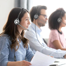 Carica l'immagine nel visualizzatore di Gallery, Wantek Cuffie con microfono USB 3,5 mm Jack Tipo C Adattatore Professioanl Cuffie con Cancelling Mic per Call Center Bus