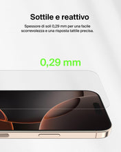Carica l'immagine nel visualizzatore di Gallery, Belkin ScreenForce UltraGlass 2 Pellicola Vetro per iPhone 16 Pro, antigraffio, con durezza di 9H, sottile, include un s