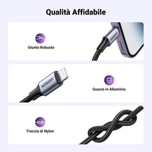 Carica l'immagine nel visualizzatore di Gallery, UGREEN Adattatore Cuffie per MFi Certificato Cavo Lightning a Jack 3.5mm