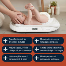 Carica l'immagine nel visualizzatore di Gallery, Grundig Bilancia Neonato Digitale - Precisione 10 Grammi - Max 20 Chili - Bilancia Pesapersone Digitale Funzione Tara - 
