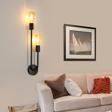 Carica l'immagine nel visualizzatore di Gallery, Comely Applique Interno E27 2 Luci Nero Regolabile Industriale
